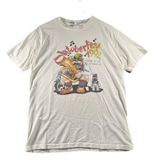Vintage 1992 Men's Hot Springs October Fest USA-Made Graphic T Shirt (Medium)