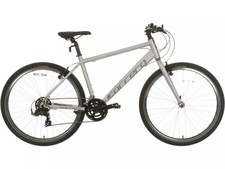 Carrera Parva Mens 14-Speed Large Alloy Frame Hybrid Bike Silver (Tyre Residue)