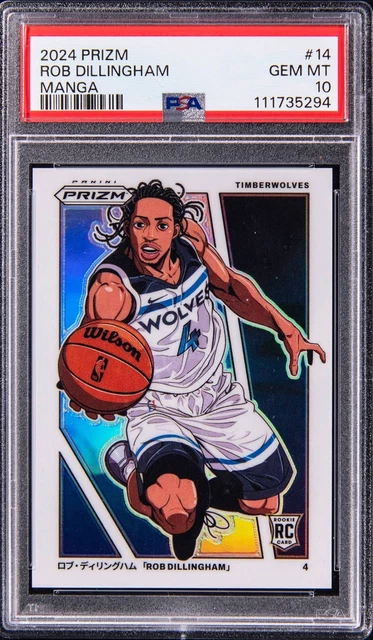 2024-25 Panini Prizm Manga #14 Rob Dillingham Rookie Card - PSA GEM MT 10