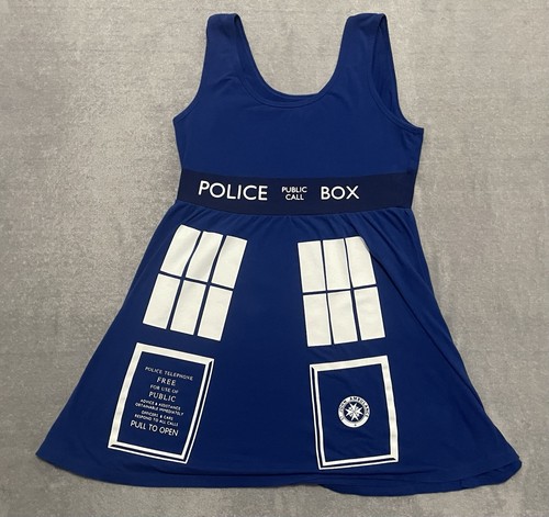 Doctor Who Her Universe Tardis Skater Dress Womens XL Sleeveless Twirl Mini