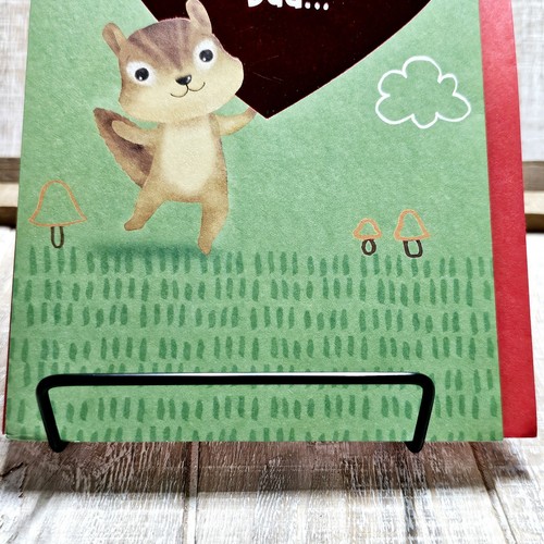 American Greetings Father's Day Card Dad Red Heart Multifold Chipmunk - Picture 3 of 12