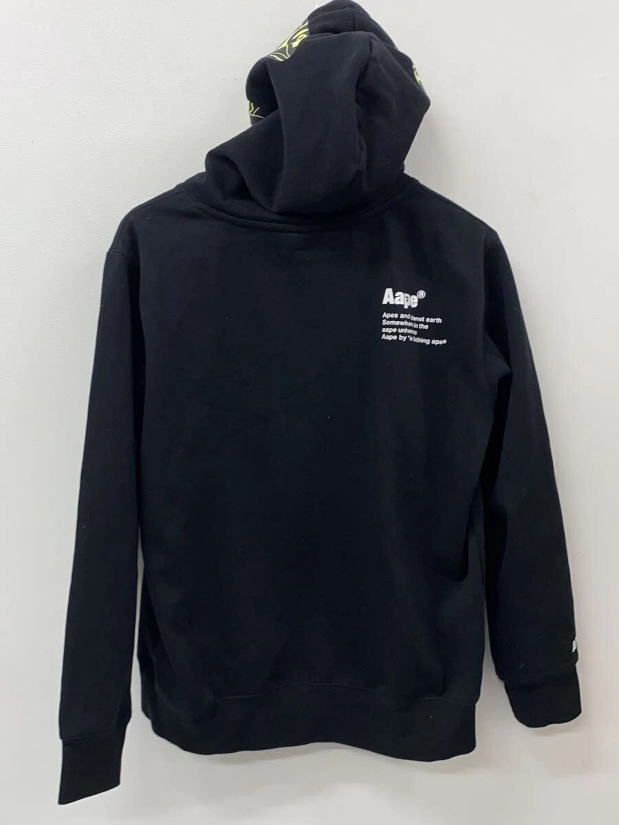 A BATHING APE (BAPE) Felpa con cappuccio AAPE BY A BATHING APE nera L usata