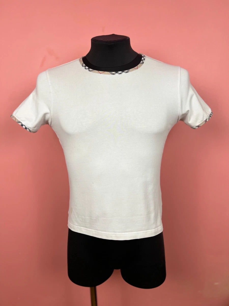 Burberry top tee shirt mini logo sale streetwear eBay