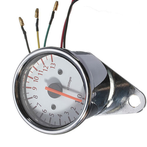 Motorcycle Tachometer 0-13000 Tach RPM Gauge Rev Counter For Harley Suzuki Honda - Picture 3 of 6