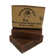 Coffee Lover Brown Homemade Soap, Essential Oil, Skin Care, 4 Oz, Priced Per Bar