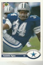 FREE SHIPPING-MINT-1991 Upper Deck #257 Tommie Agee Cowboys 