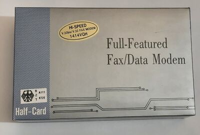 Hi-Speed V.32bis/V.32 Fax Modem 1414VQH 8-bit ISA 1994 OVP retro