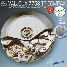 MOVEMENT ETA VALJOUX 7753 AUTOMATIC CDG ROTOR DECORATED, TOP GRADE  CHRONOGRAPH,