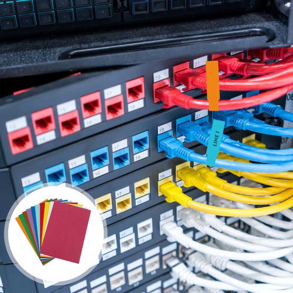 10 Sheets Self Adhesive Cable Label Printable Wire Labels Tags eBay