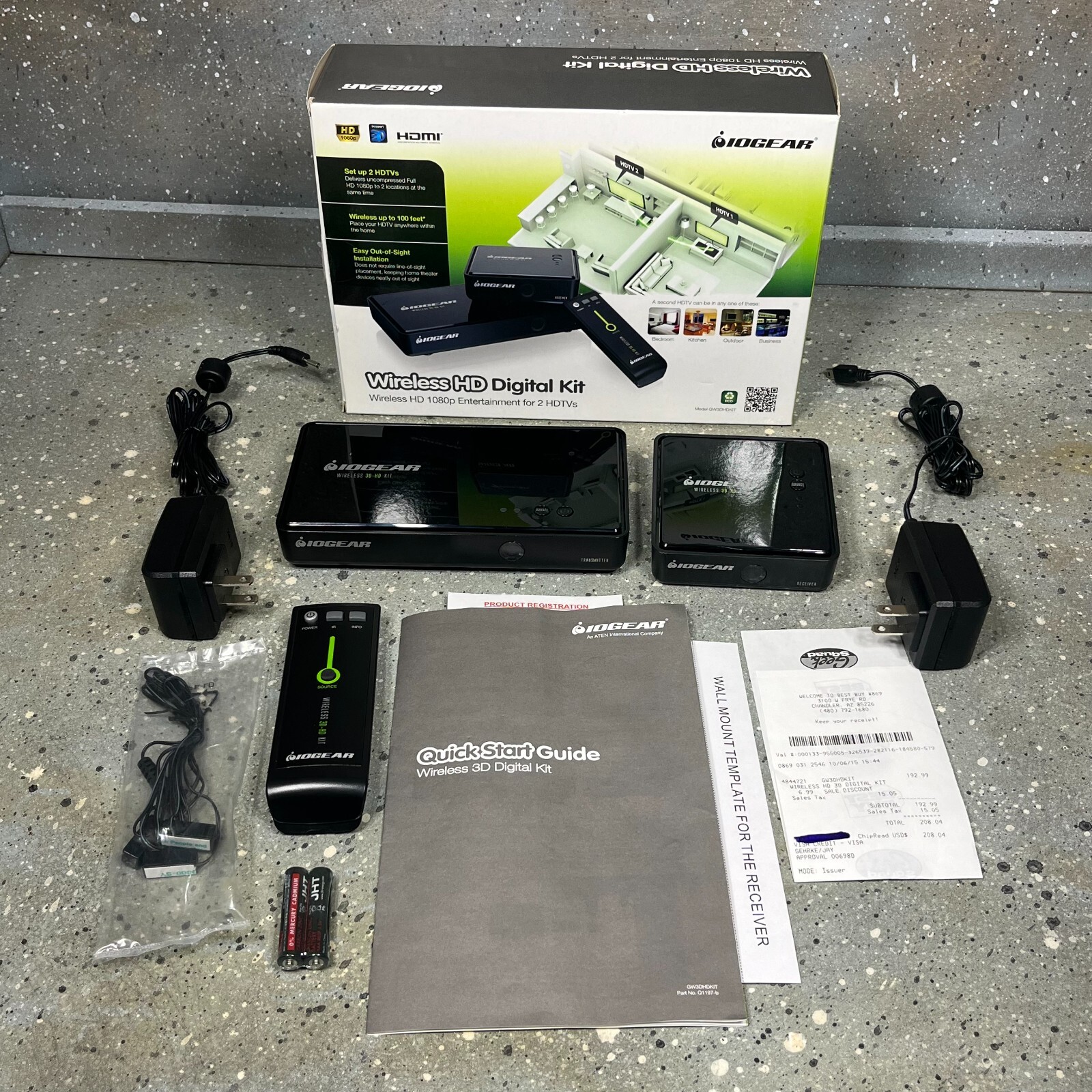IOGEAR Wireless 3D Digital Kit - Full HD 1080P & 5.1 Audio Streaming Up To 100ft