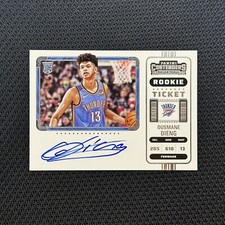 2022-23 Panini Contenders - Ousmane Dieng VARIATION Rookie Ticket Auto On Card