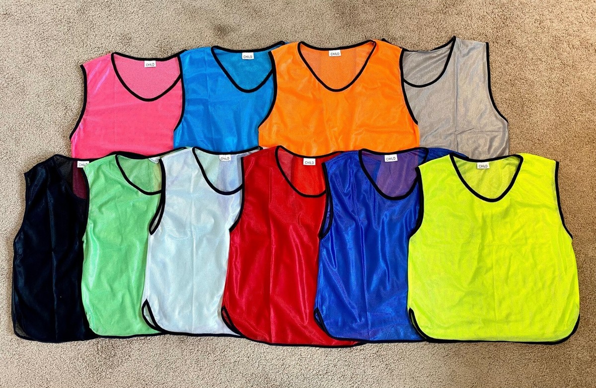 SPORTS TRAINING BIBS soccer football rugby team grading 3 sizes 11
