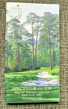 2005 MASTERS AUGUSTA SPECTATOR GUIDE BOOK !   TIGER WOODS 4TH  masters Win