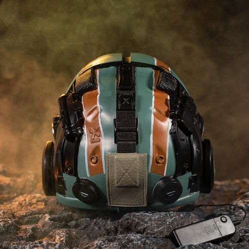 Xcoser Titanfall 2 Jack Cooper Casco LED Cosplay Maschera Resina Replica Halloween - Foto 10 di 12