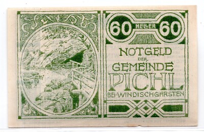1920 Austria Pichl Notgeld 60 Heller Note (874)