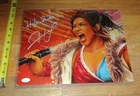 AEW Hikaru Shida 11x14 Wrestling Autographed Signed Metallic Artwork JSA COA