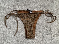 THRILLS Panthera String Bikini Bottoms Size 8 EU 36 Animal Print