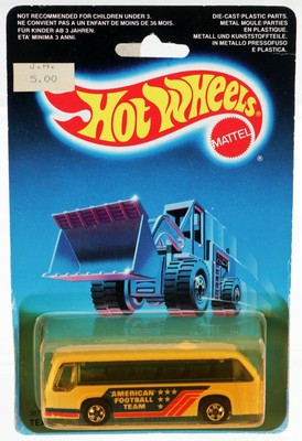 Hot Wheels Foreign Team Bus Auto Bus Mannschaftsbus #3875 NRFP 1986 White 1:64