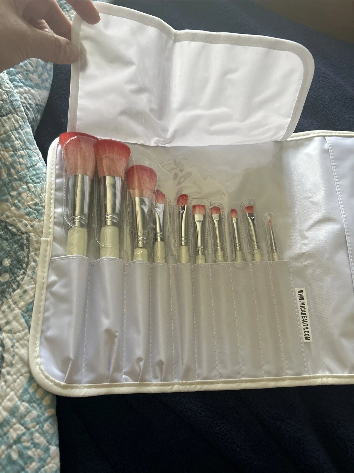 Mica Beauty Cosmetics Brush Set Of 10 High Quality Soft Makeup Applicators