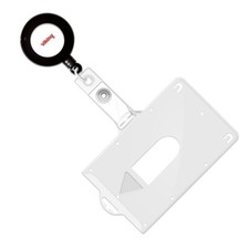 Security Pass Badge Holder Kit ID Pass Badge Reel Transparent 90 x 57mm