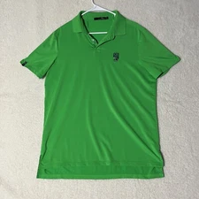 Ralph Lauren Polo Shirt Mens Large Green Collared Short Sleeve Golf Athletic