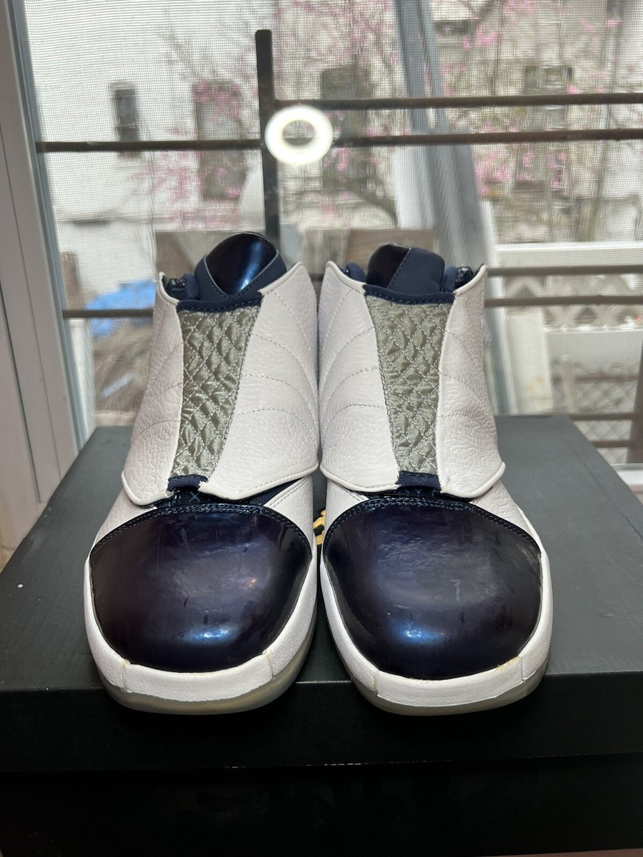 Air Jordan 16 Retro 2016 Midnight Navy Sz 8 683075-106 Blue White