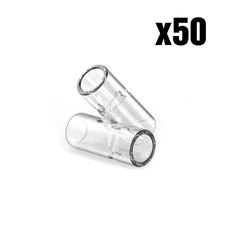 50x Tips Smoking Round Quartz Glass Rolling Tips Large Size 12MM Wide Clear