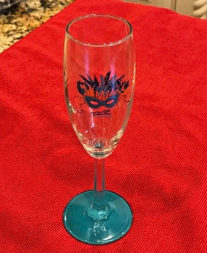 RARE Genuine Rio Masquerade Village Las Vegas Decorative Mask Stem Flute - Picture 5 of 6