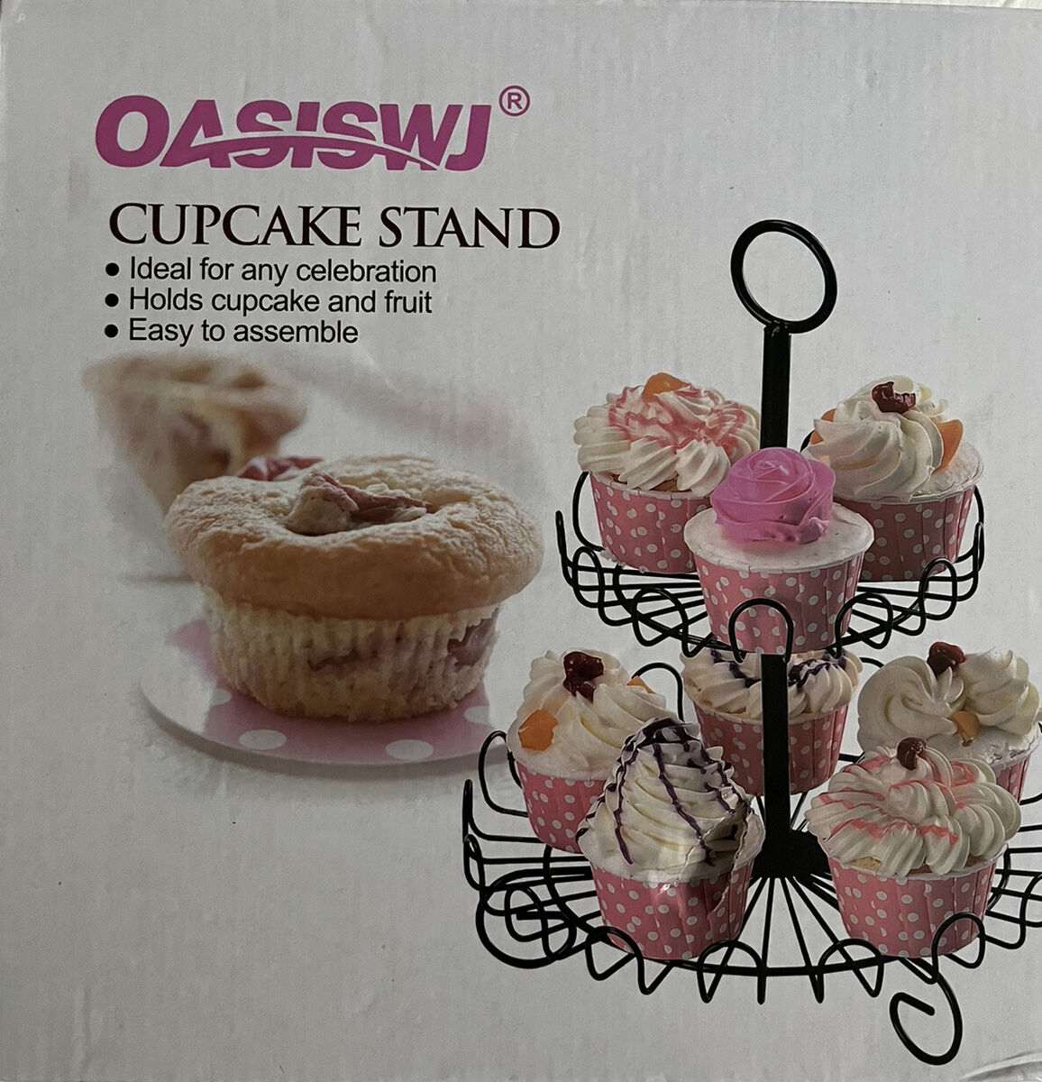 Your Sky Fan meeting サイン付　クッキー　teeteepor OasisWJ two tier white cupcake stand new in box | eBay