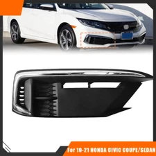 Fit 2019-2021 Honda Civic Coupe/Sedan Front Bumper Fog Light Cover Passenger RH
