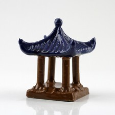 Bonsai Figur Keramik-Deko-Gebäude Tempel-Pavillon asiatische Garten-Dekoration