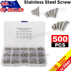 <!--F#f_0-->500pcs M3 304 Stainless Steel Pan Flat Head Self-Tapping Screws Assorted Kit NEW<!--F/-->