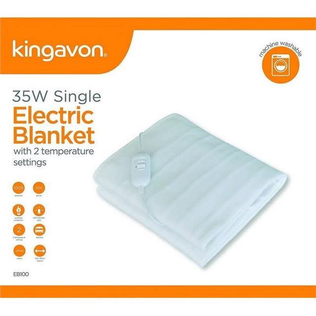 Kingavon 35W Single Electric Blanket - 120 x 60cm