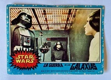 STAR WARS 1978 CARD STANI topps ARGENTINA #13 Darth Vader + Princess Leia Organa
