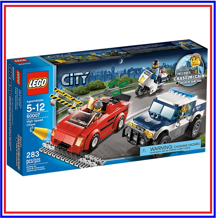 LEGO City Police 60007 Poursuite High Speed Chase voiture de police et moto boîte neuve