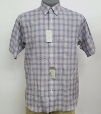 Daniel Cremieux Signature Mid Blue Plaid S/S Men's Shirt NWT 79.50 Choose Size