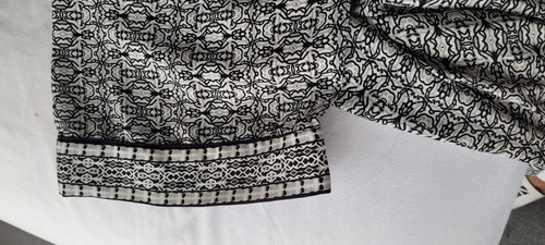 MAX STUDIO KIMONO BLACK & WHITE LIGHTWEIGHT SUMMER JACKET 3/4 SLEEVE NEW - Picture 2 of 7