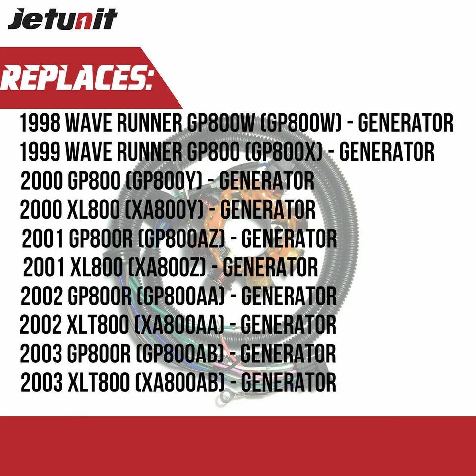 JETSKI ESTATOR WaveRunner para YAMAHA 66E-85510-00-00 1998-2005 GP800W/GP800 Foto 4 de 4