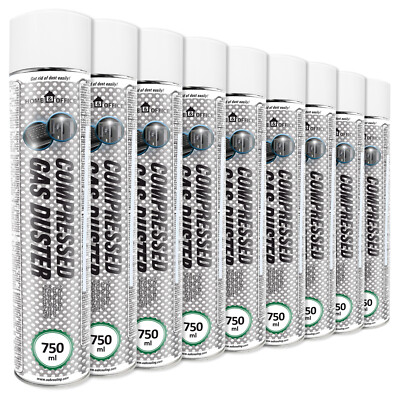 9x AABCOOLING H&O Compressed Gas Duster 750ml REINIGUNGSPRAY DRUCKLUFTSPRAY PC
