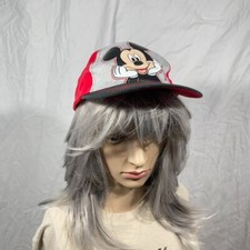 Disney Hat Cap Snapback Boys Adjustable Red Gray Mickey Mouse Cartoon Disneyana