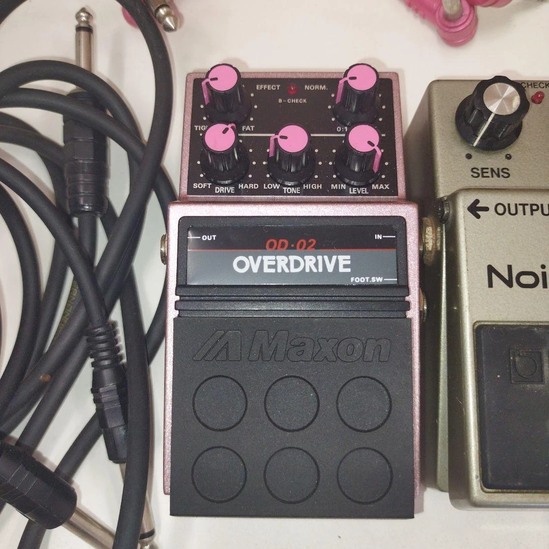 Effector Boss Aw-2 Nf-1 Maxon Od 02 3set Vintage From Japan