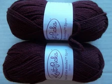 Knit Picks Wool of the Andes Sport 100% wool yarn, Currant, lot of 2(137 yds ea)