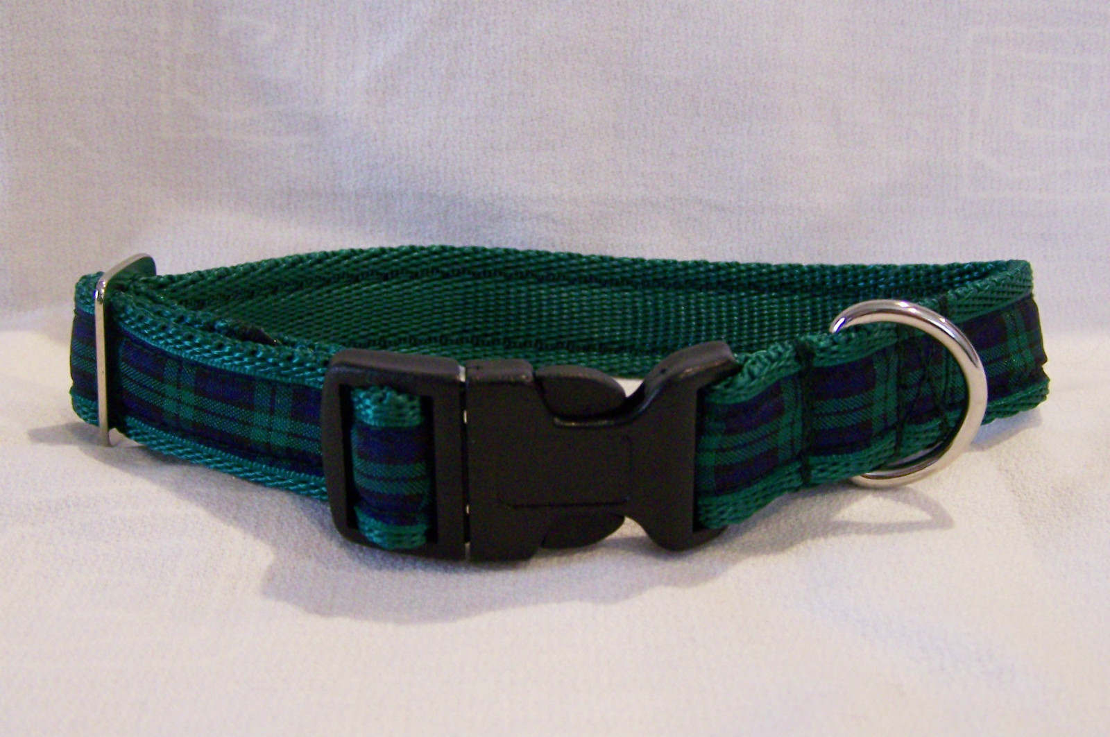 Blackwatch scottish green tartan dog collar or set S, M, L Handmade in