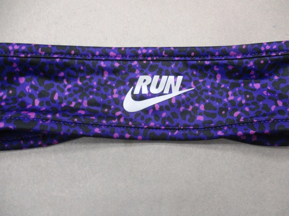 耐克 DRI-FIT RUN 均码女式紫色弹力运动双面运动带 5J — 第 2/2 张图片