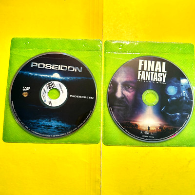 Poseidon / Final Fantasy The Spirits Within DOUBLE FEATURE DVD Discs ONLY