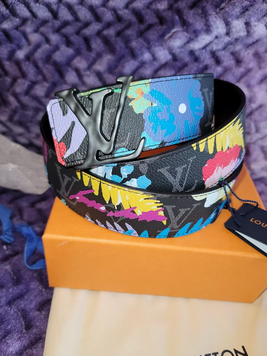 LOUIS VUITTON WATERCOLOR VIRGIL ABLOH 40 MM BELT SIZE 100=40 Mens Limited  Editio