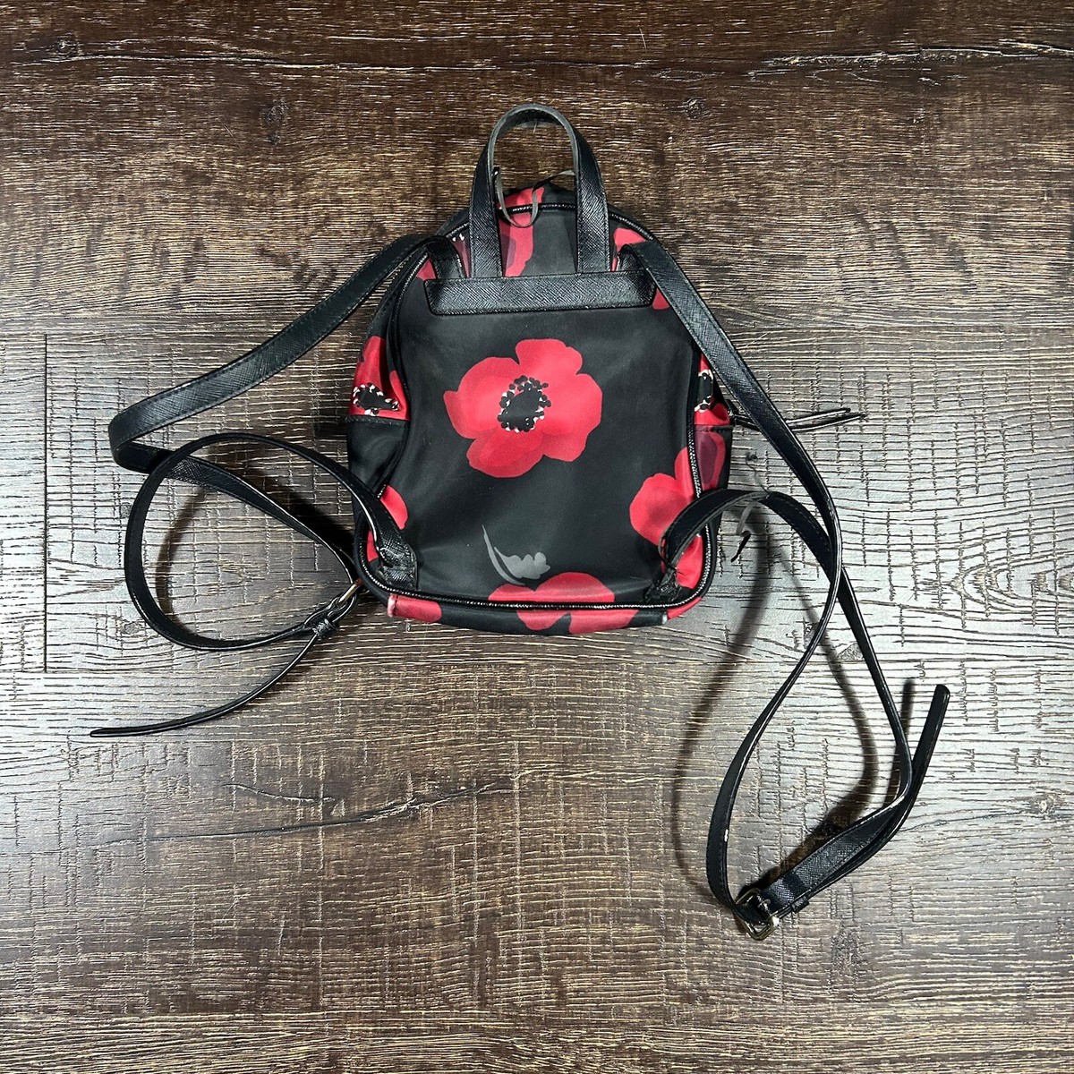 Kate Spade Purse Women Red Mini Floral Bradley Wilson Poppy 