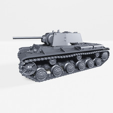 WW2 USSR KV-1 HEAVY TANK, 3D PRINTED, MANY SCALES AVAILABLE