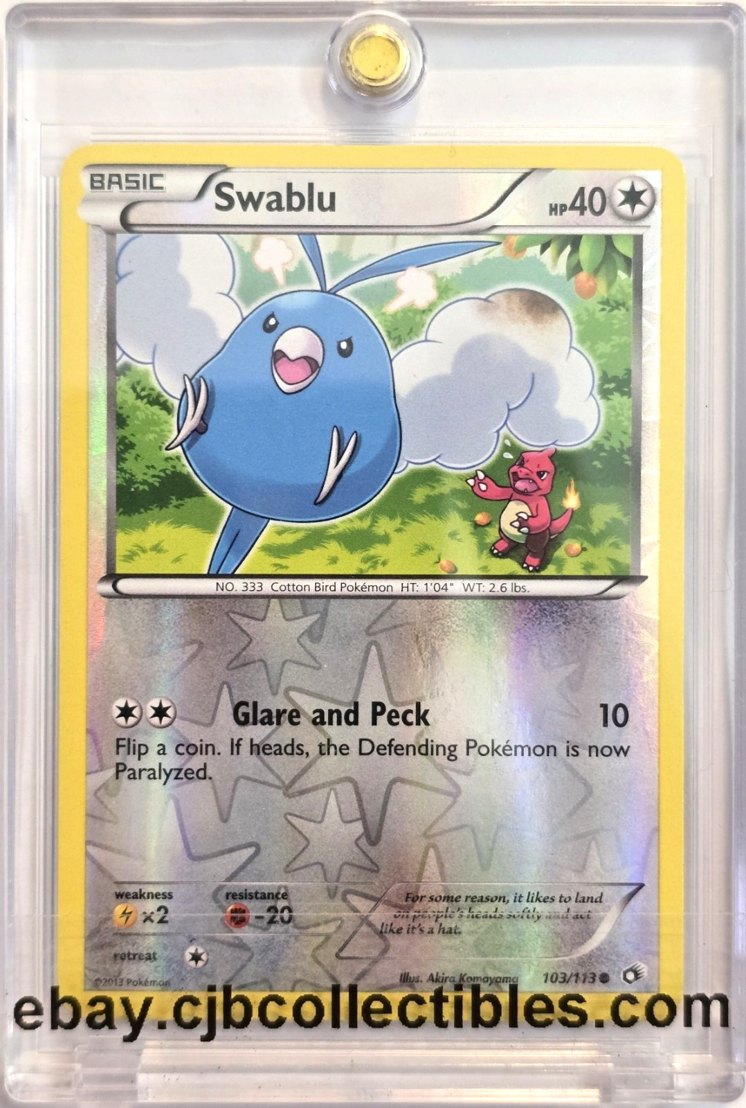 Pokémon SWABLU 103/113 Reverse Holo Legendary Treasures - Near Mint 🍒