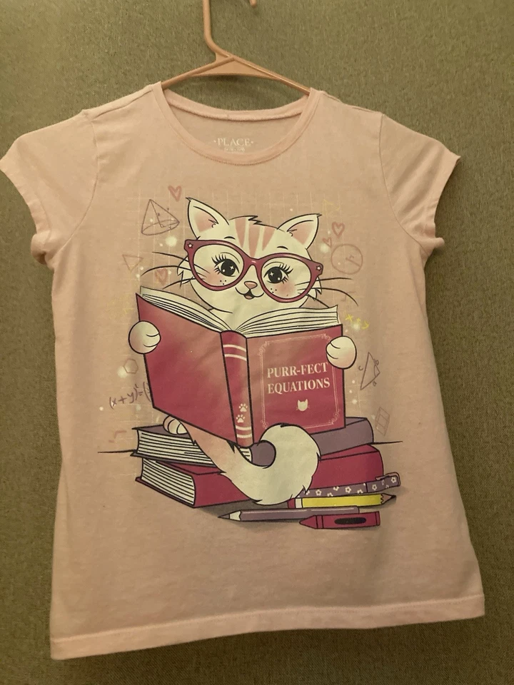 Girls/kids Sz 7/8 Clothing Lot= 9 : 8 Cotton T-shirt’s 1 Shorts Old Navy ,Place - Image 3 of 4